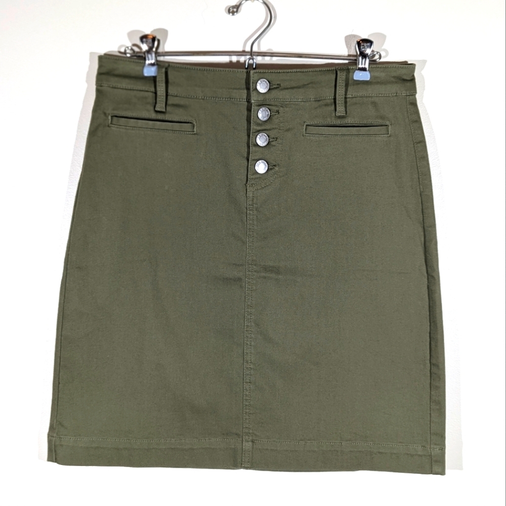 Talbots A-line Pencil Skirt Size 6 Olive Green Sage